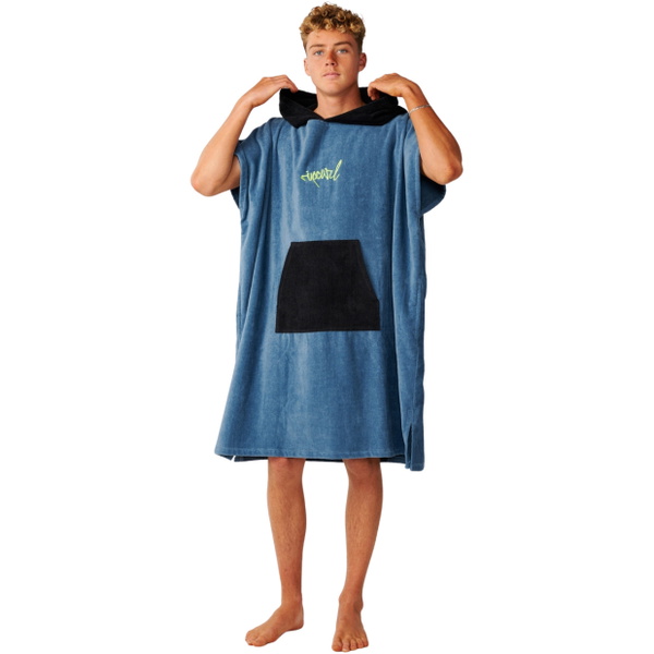 2026 Rip Curl Mens Logo Hooded Towel 00GMTO - Bluefin